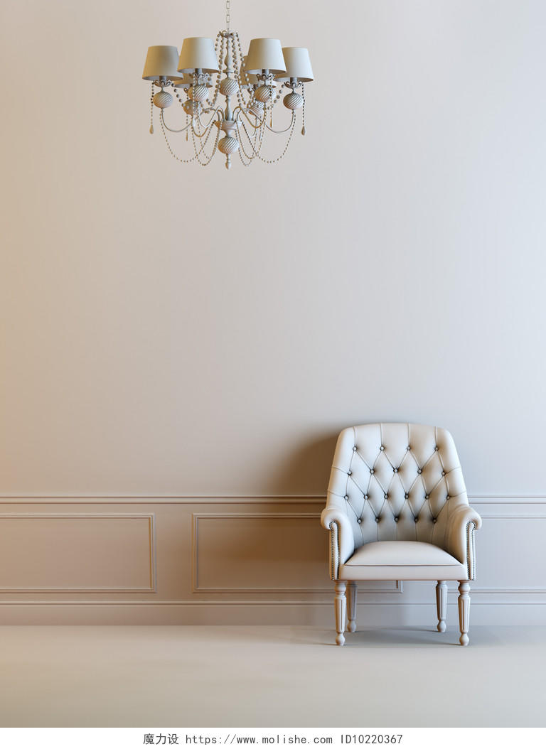 室内设计简约风格木地板灰色椅子简约家具